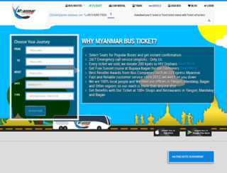 myanmarbusticket.com screenshot