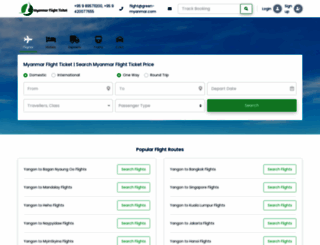 myanmarflightticket.com screenshot