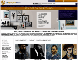 myartprints.co.uk screenshot
