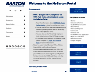 mybarton.bartonccc.edu screenshot