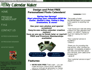 mycalendarmaker.com screenshot