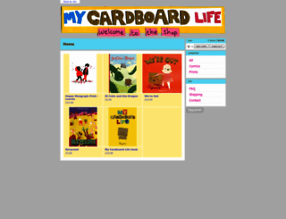 mycardboardlife.bigcartel.com screenshot