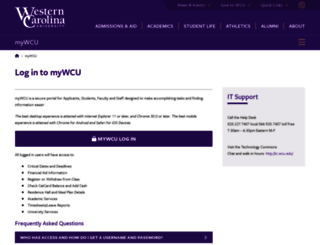 mycat.wcu.edu screenshot