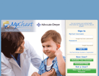 mychart.dreyermed.com screenshot