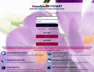 mychart.montefiore.org screenshot
