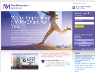 mychart.mynm.org screenshot