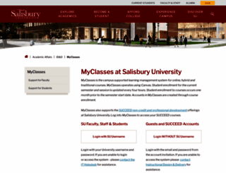 myclasses.salisbury.edu screenshot