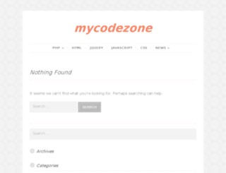 mycodezone.com screenshot