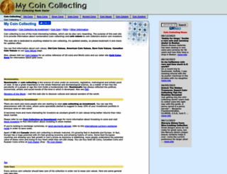 mycoincollecting.com screenshot