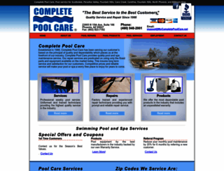 mycompletepoolcare.net screenshot