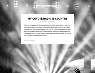 mycoyoteradio.com screenshot