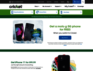 mycricket.com screenshot