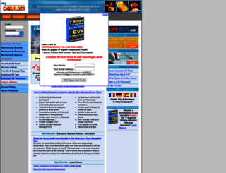 mycvbuilder.com screenshot