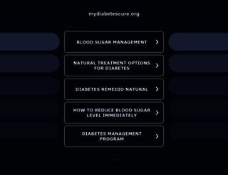 mydiabetescure.org screenshot