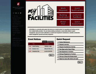 myfacilities.wsu.edu screenshot