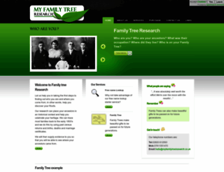 myfamilytreeresearch.co.uk screenshot