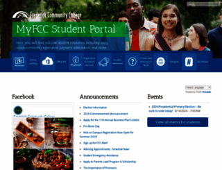 myfcc.frederick.edu screenshot