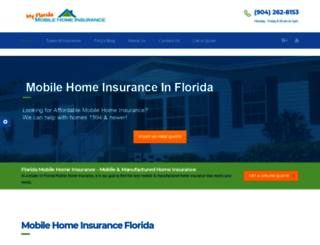 myfloridamobilehomeinsurance.com screenshot