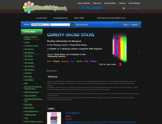 myglowsticks.co.uk screenshot