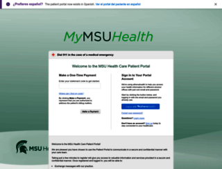 myhealth.msu.edu screenshot