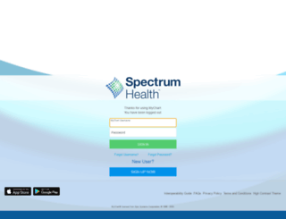 myhealth.spectrumhealth.org screenshot