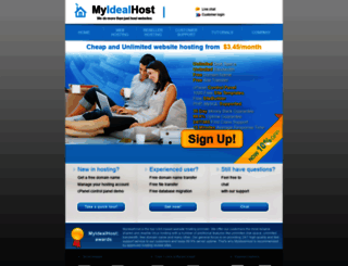 myidealhost.com screenshot