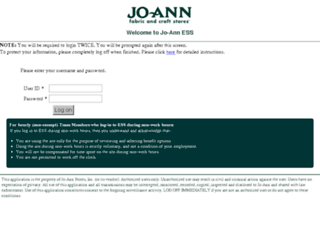 myinfo.joann.com screenshot