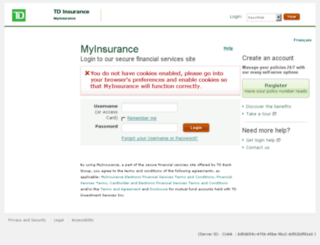 myinsurancecpo.td.com screenshot