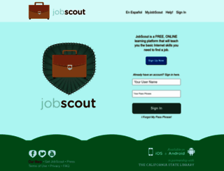 myjobscout.org screenshot