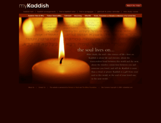 mykaddish.com screenshot