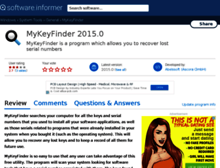 mykeyfinder.informer.com screenshot