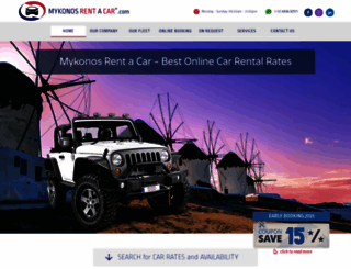 mykonosrentacar.com screenshot