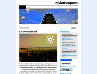 mykoreaquest.wordpress.com screenshot