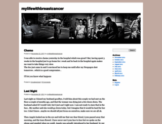 mylifewithbreastcancer.wordpress.com screenshot