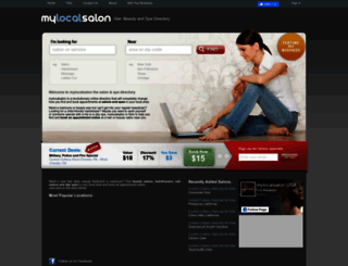 mylocalsalon.com screenshot