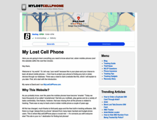 mylostcellphone.com screenshot