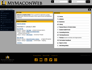 mymaconweb.rmc.edu screenshot