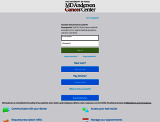 mymdanderson.com screenshot