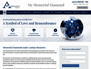 mymemorialdiamond.com screenshot