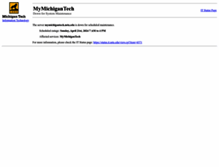 mymichigantech.mtu.edu screenshot