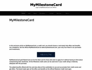 mymilestonecard.biz screenshot