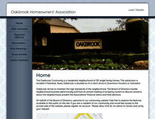 myoakbrookhoa.org screenshot