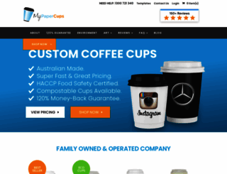mypapercups.com.au screenshot