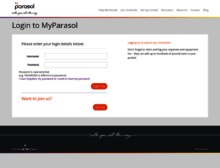myparasol.co.uk screenshot