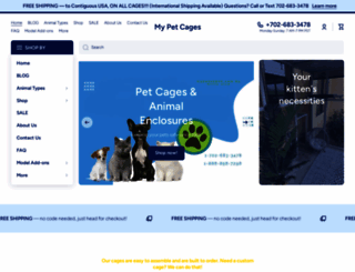mypetcages.com screenshot