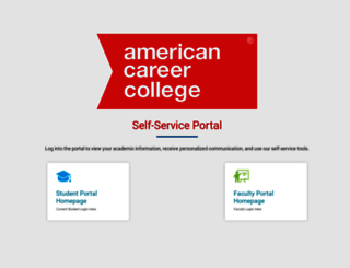 myportal.americancareercollege.edu screenshot