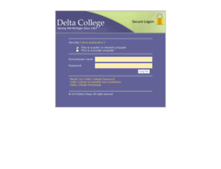 myportal.delta.edu screenshot