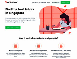 myprivatetutor.sg screenshot