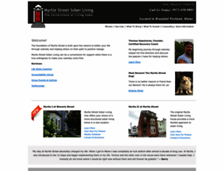 myrtlestreetsoberliving.com screenshot