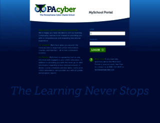 myschool.pacyber.org screenshot